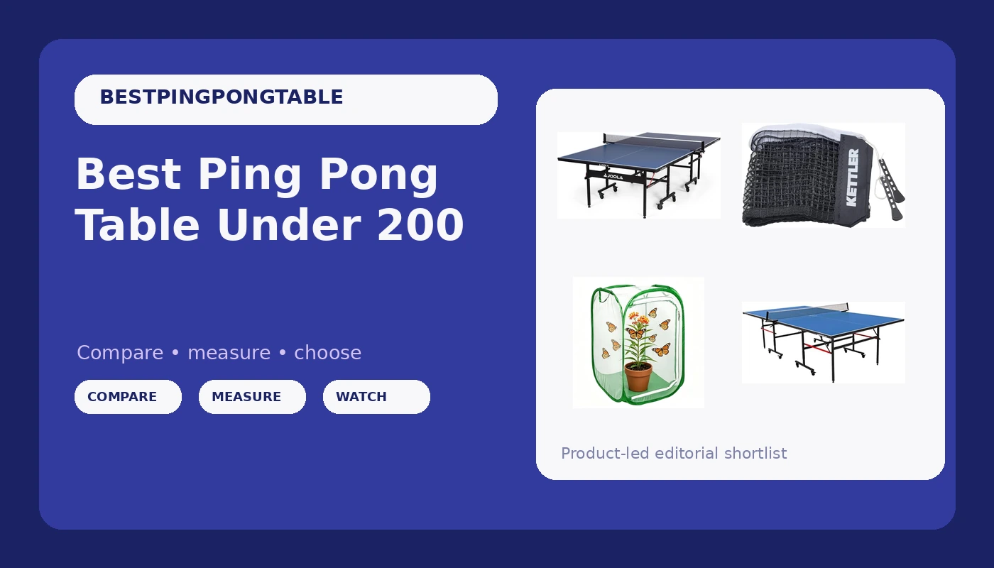 Best Ping Pong Table Under 200 - PingPongTableGuide review with measurements and honest opinion