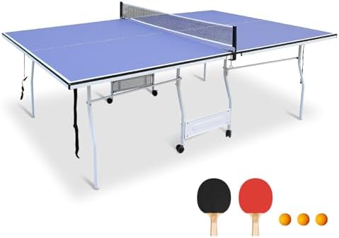 4.5FT/6FT/9FT Ping Pong Table Foldable, MDF Multi-Use Portable Table T (B0CXX6R31X)
