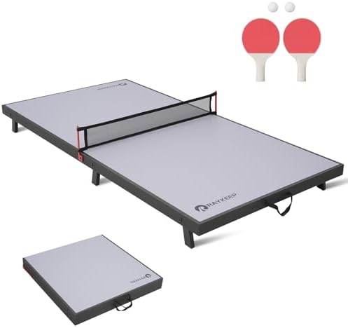 RAYKEEP Mini Foldable Ping Pong Table Topper (B0F9KQZVTS)