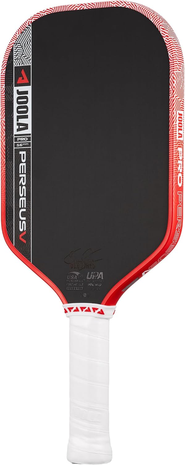 JOOLA Pro V Pickleball Paddle - 14mm/16mm - Raw Carbon Fiber Textured Surface - Enhanced Frame & Propulsion Core, USAPA & UPA-A Certified, NFC Chip Enabled, Premium Control & Lightweight Performance