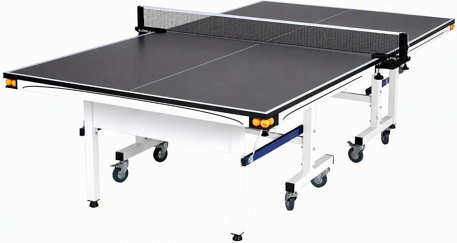 Regulation Size Indoor Ping Pong Table with Playback Mode and Quick Assembly