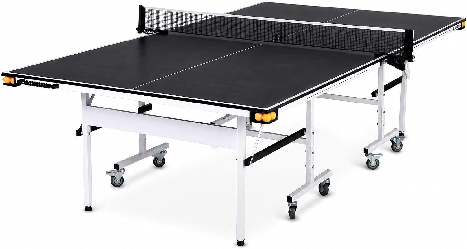 Regulation Size Indoor Ping Pong Table with Playback Mode & Quick Assembly